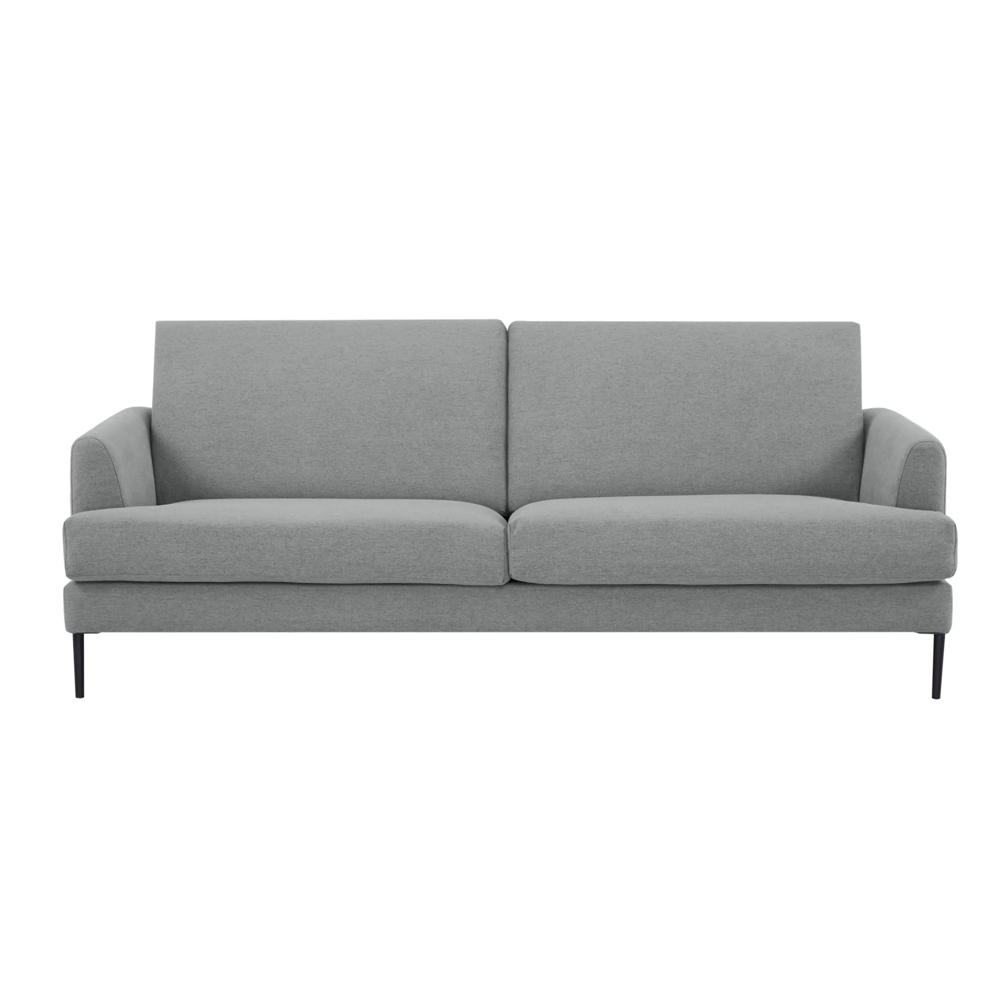 Plush Light Grey 3-Seater Sofa, Scandinavian Style Furniture