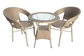 PRATHAM INDIA Beautiful Outdoor Garden Furniture Set for Coffee Table Balcony Furniture Office Furniture Patio Seating Set (Standard, Honey & Brown(2 Chair 1 Table))