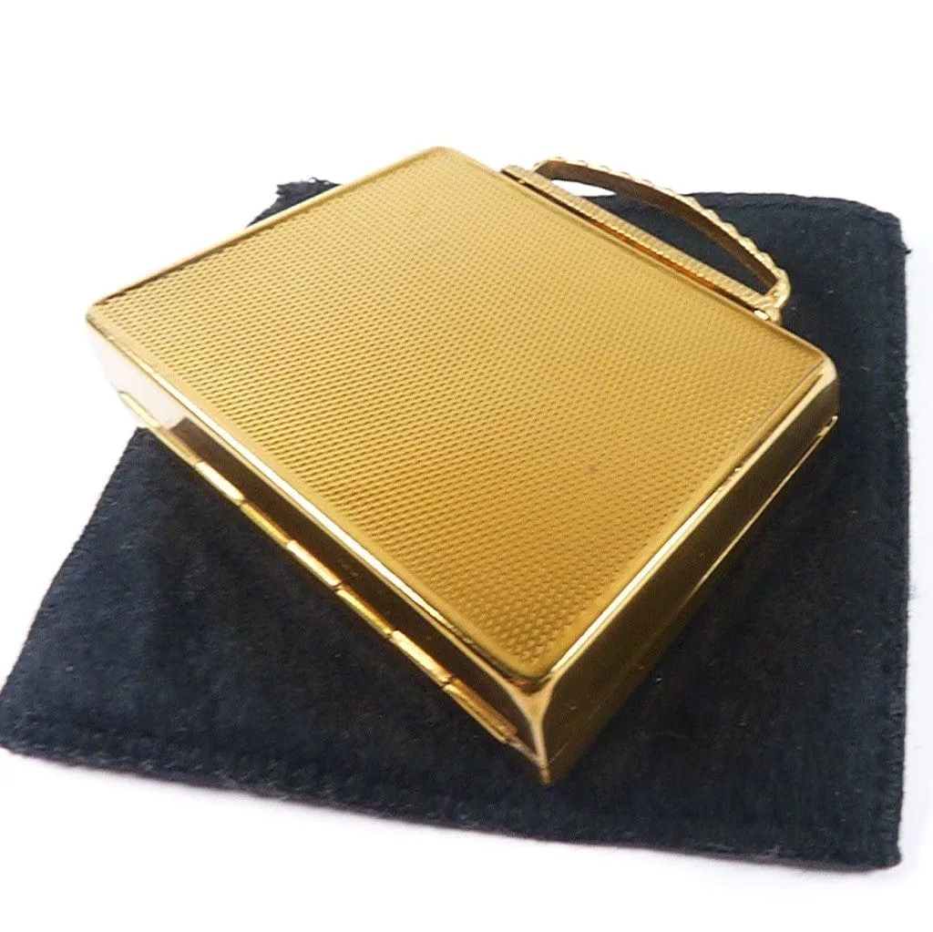 Rare Mother Of Pearl And Abalone Mascot Handbag Musical Powder Box