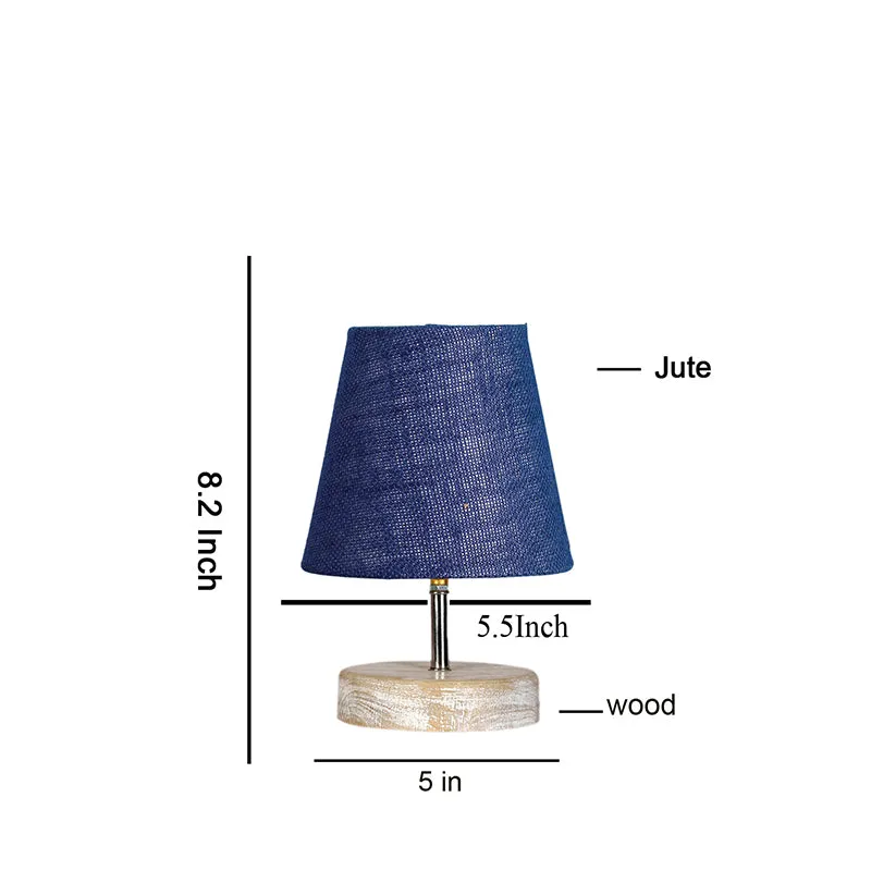 Renvo Table Lamp With Jute Shade - Blue