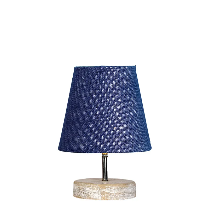 Renvo Table Lamp With Jute Shade - Blue
