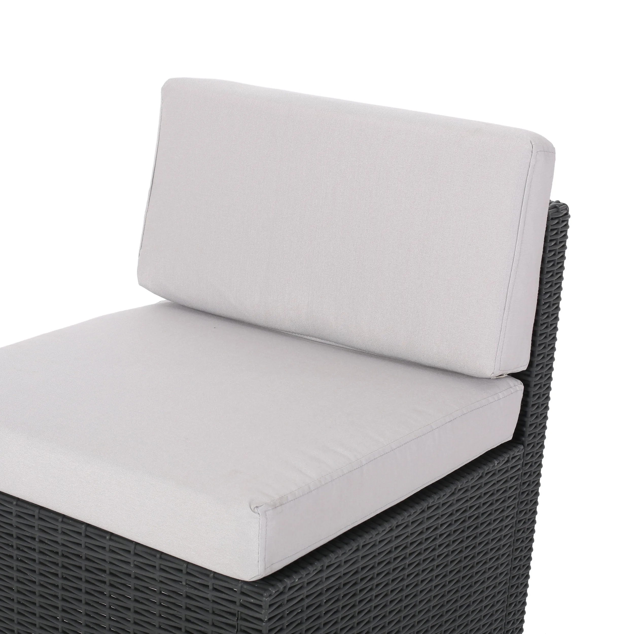 Riley Outdoor All Weather Faux Wicker 5 Seater Sectional Sofa Set with Cushions