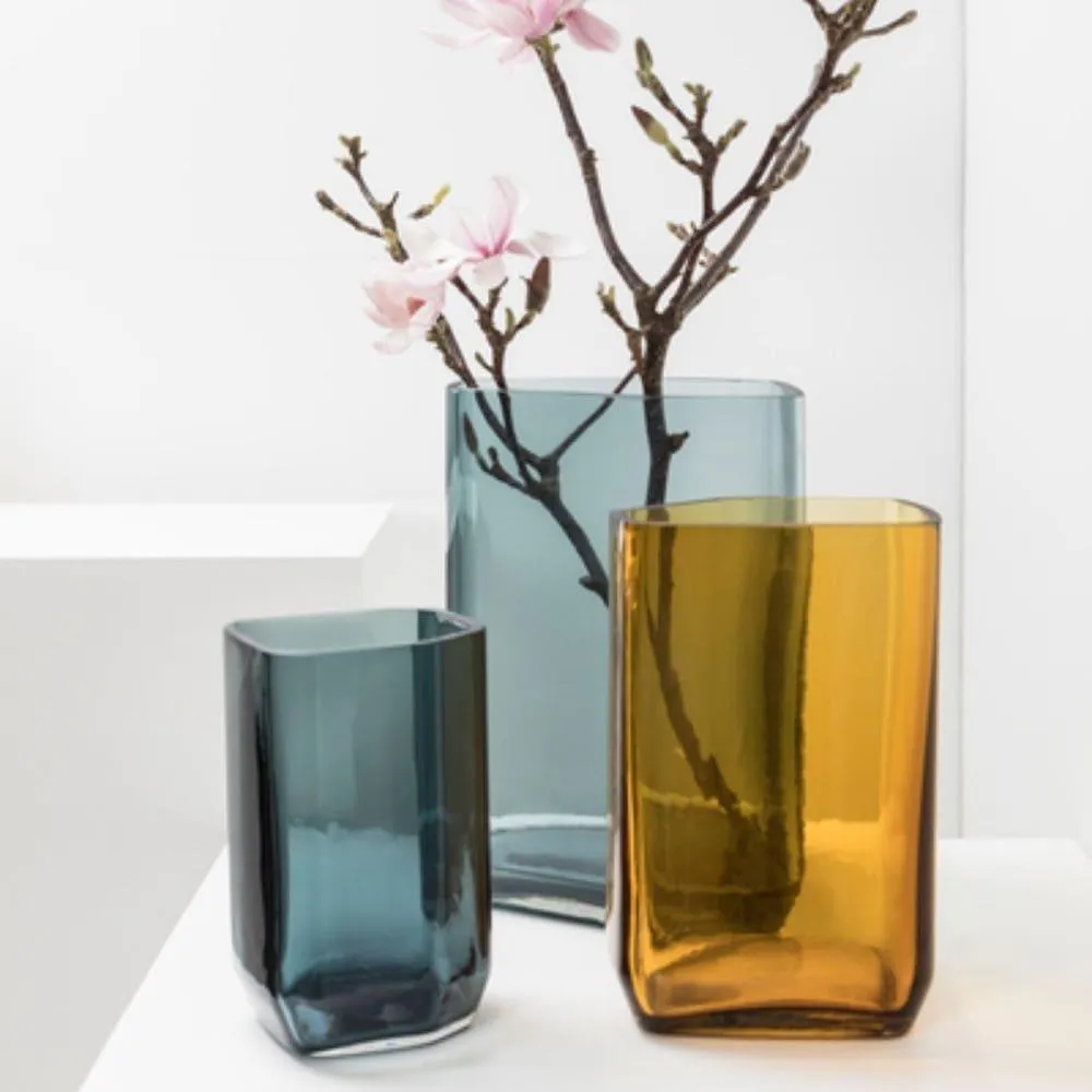Serax Silex vase blue h. 21 cm.
