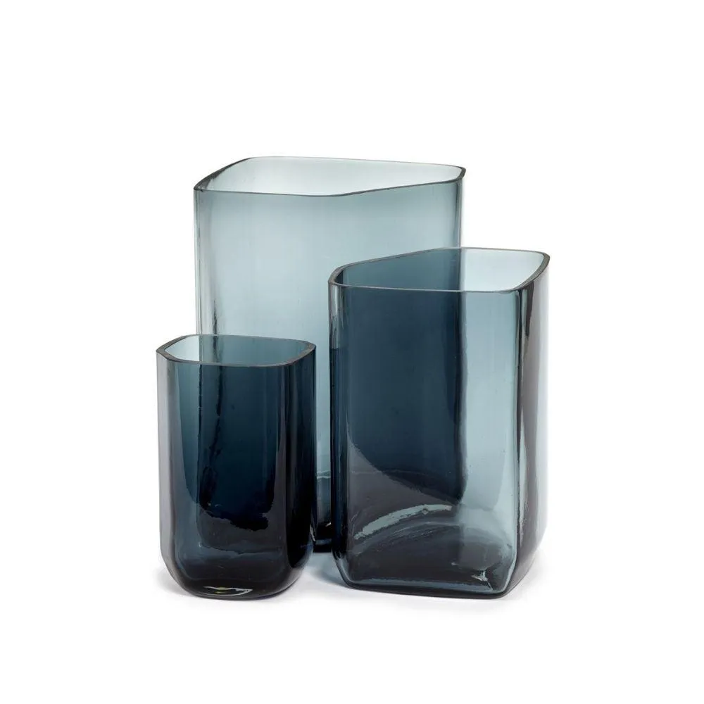 Serax Silex vase blue h. 21 cm.