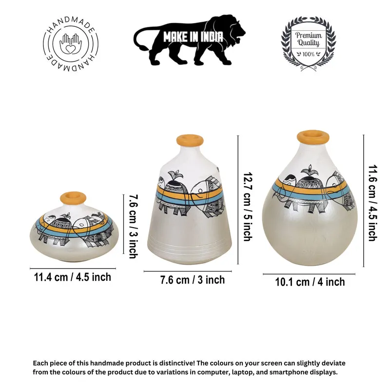 Sinchora Mystic Madhubhani Vase - Set Of Three