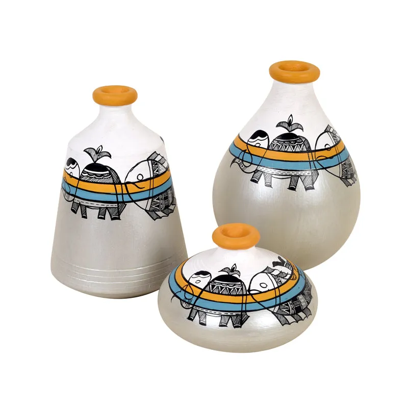 Sinchora Mystic Madhubhani Vase - Set Of Three