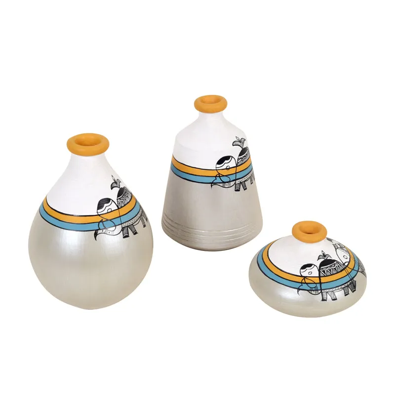 Sinchora Mystic Madhubhani Vase - Set Of Three