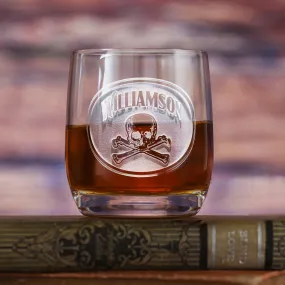 Skull and Bones Stolzle Weinland Crystal Rocks Whiskey Glass