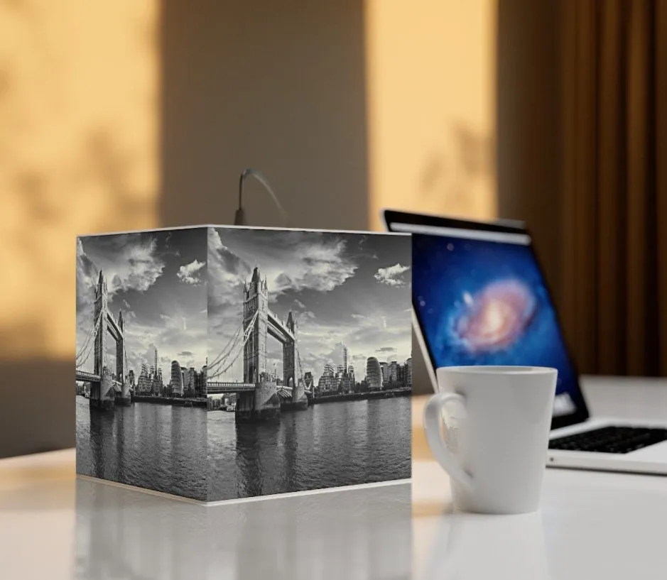Skylines of NYC & London, New York City, 3D Printed Square Cube Lamp,Contemporary/Modern/Trendy Light/Home Decor Gifts, Stackable Lights