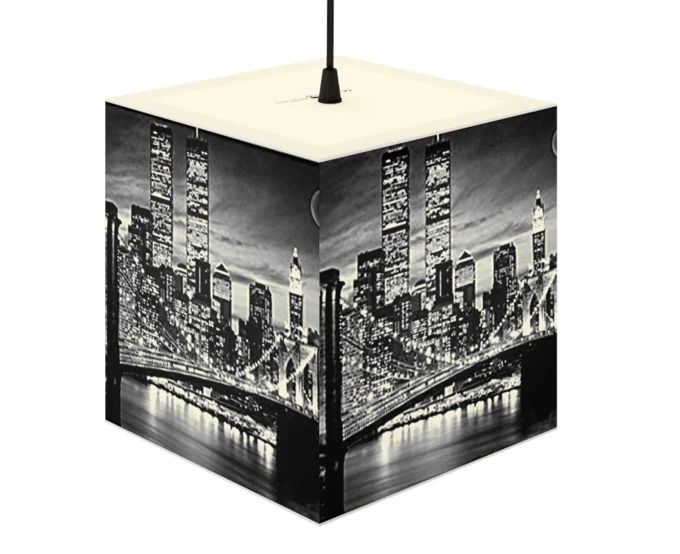 Skylines of NYC & London, New York City, 3D Printed Square Cube Lamp,Contemporary/Modern/Trendy Light/Home Decor Gifts, Stackable Lights