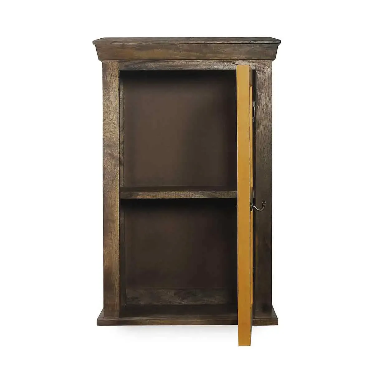 Solid Wood Vintage Yellow Bathroom Cabinet