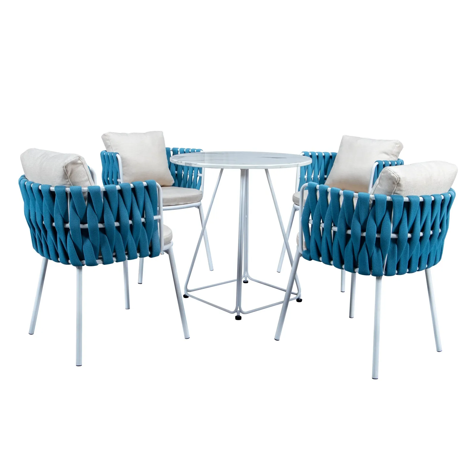 Spencer Modern 5-Piece Rope Bistro Set