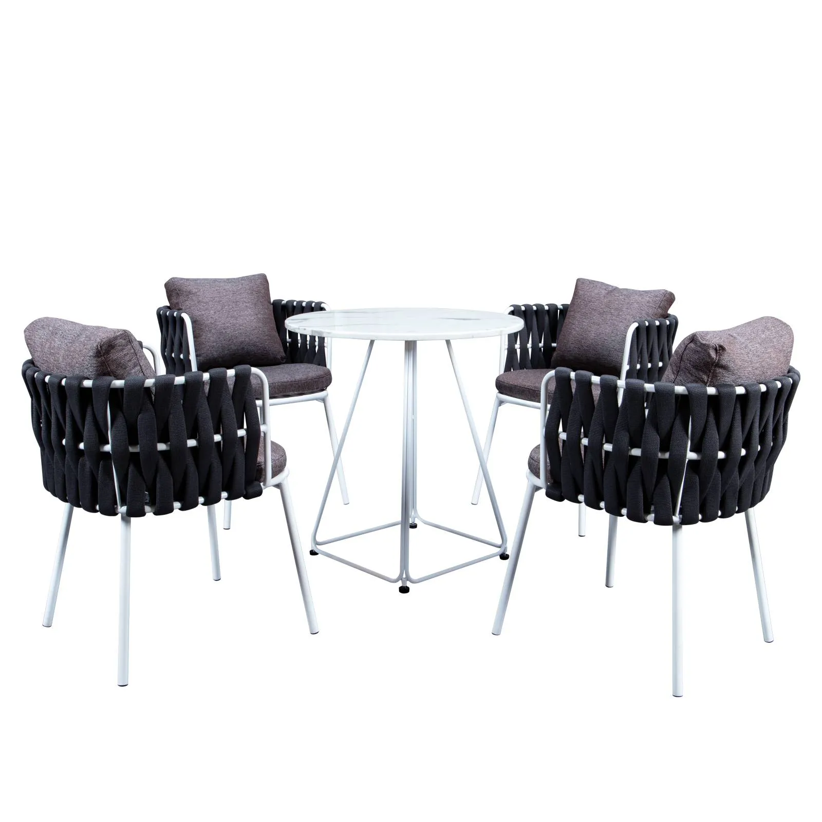 Spencer Modern 5-Piece Rope Bistro Set