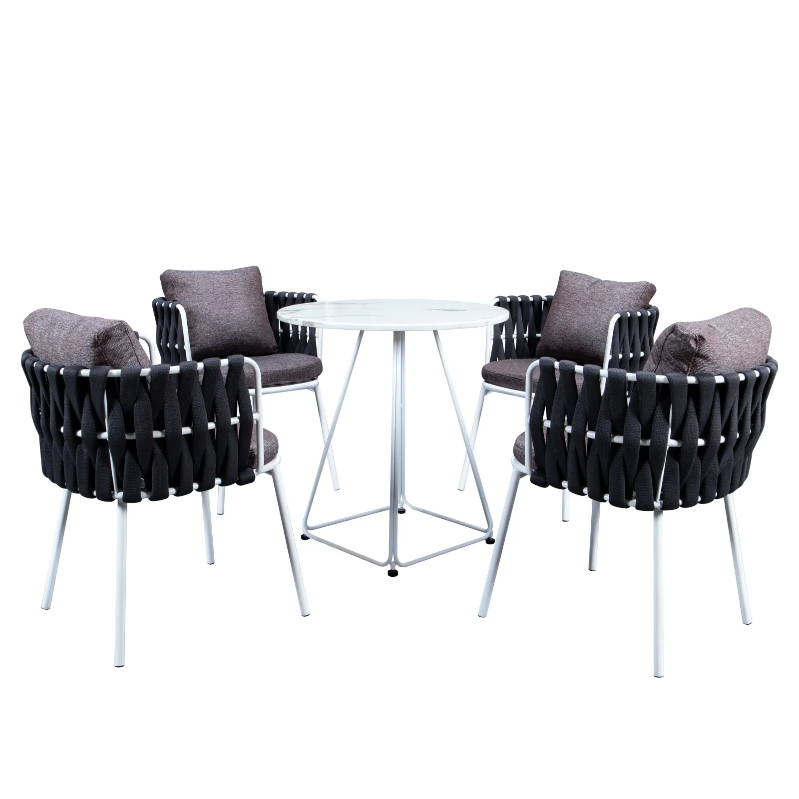 Spencer Modern 5-Piece Rope Bistro Set