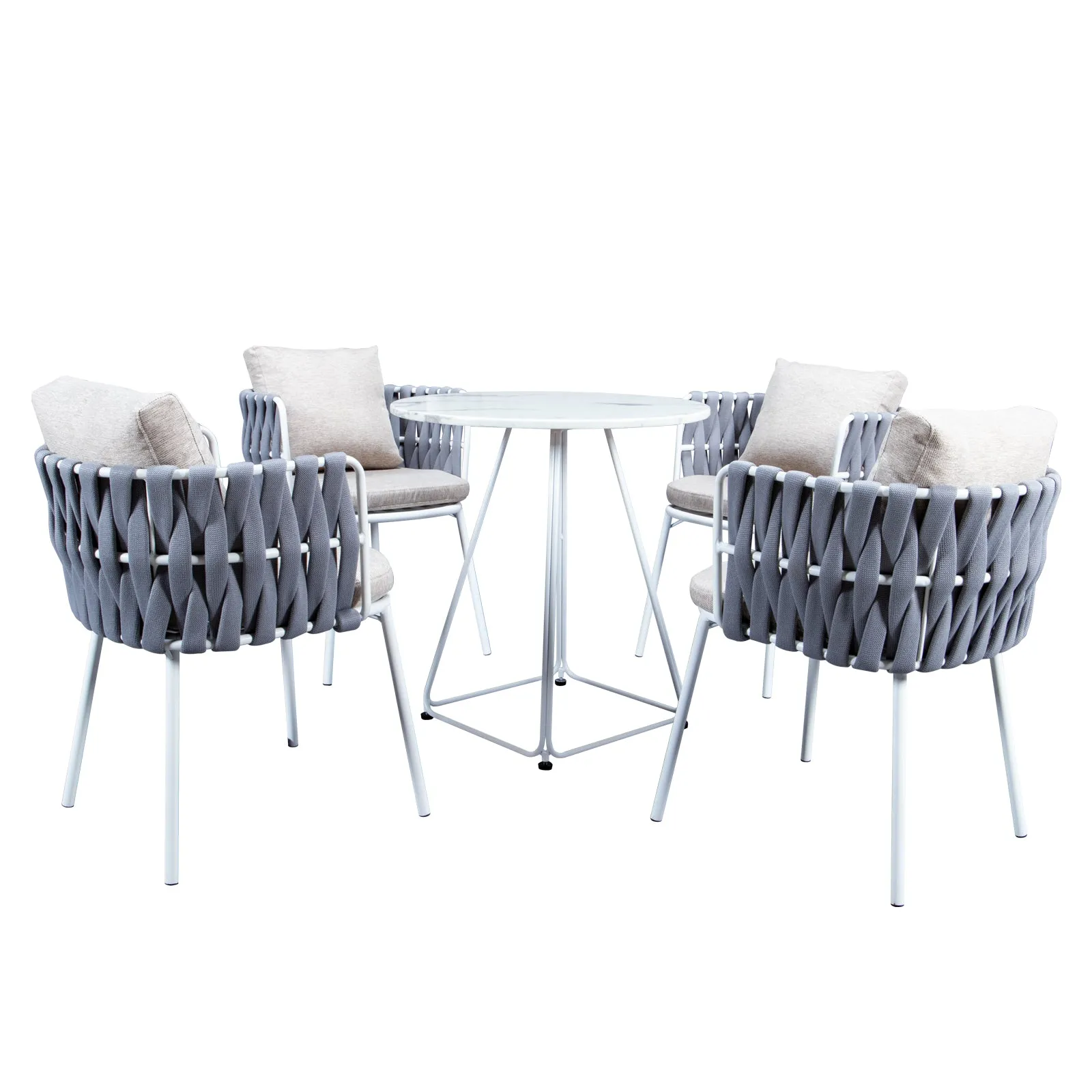 Spencer Modern 5-Piece Rope Bistro Set