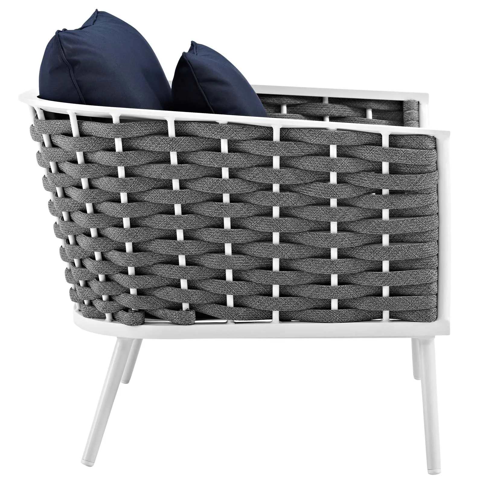 Stance 3 Piece Outdoor Patio Aluminum Sectional  Sofa Set