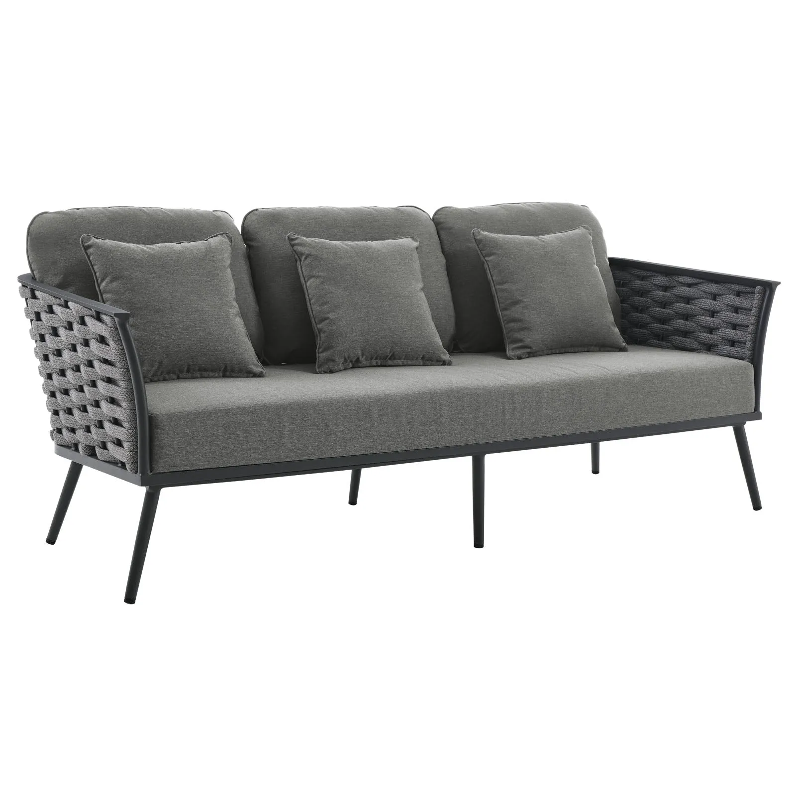 Stance 3 Piece Outdoor Patio Aluminum Sectional  Sofa Set