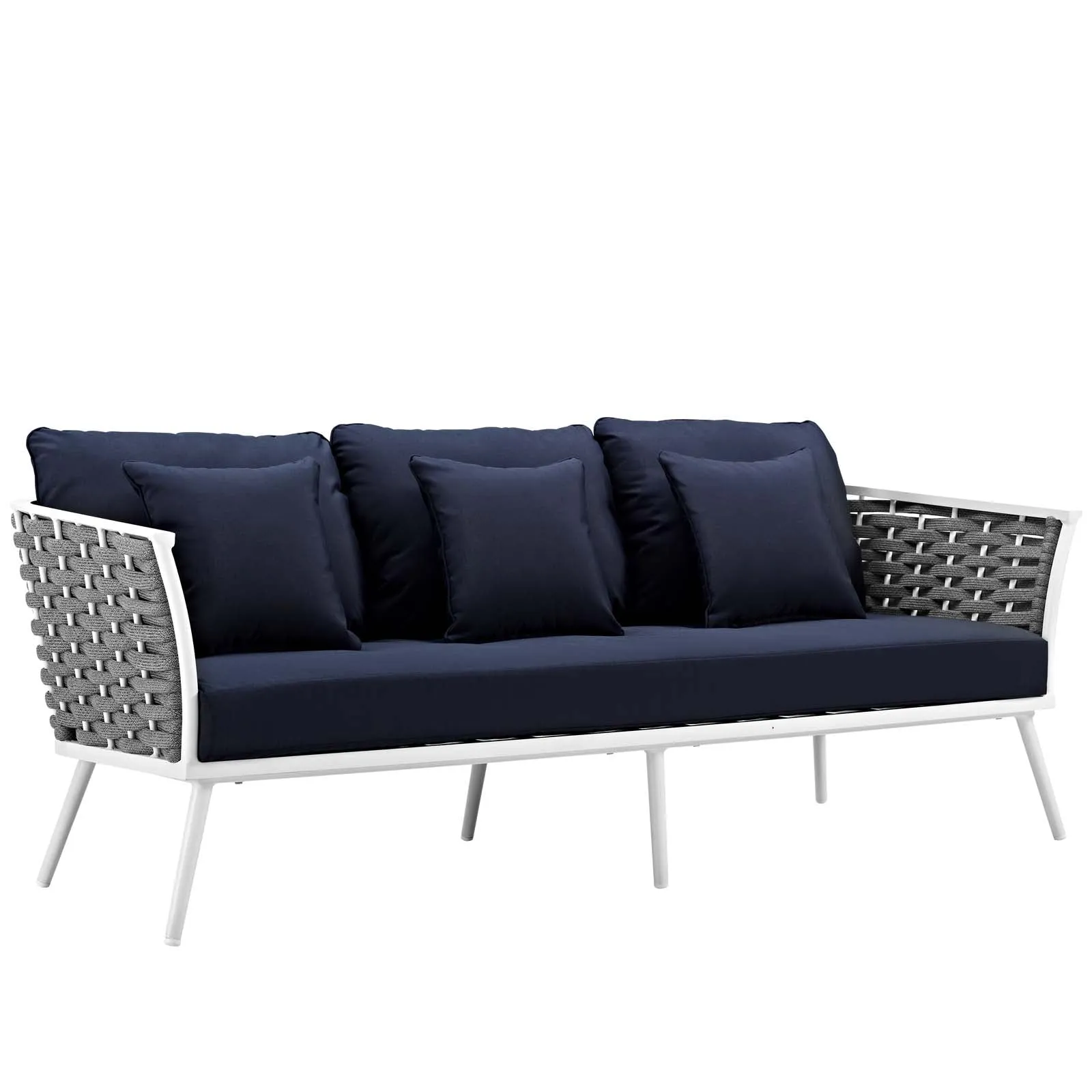 Stance 3 Piece Outdoor Patio Aluminum Sectional  Sofa Set