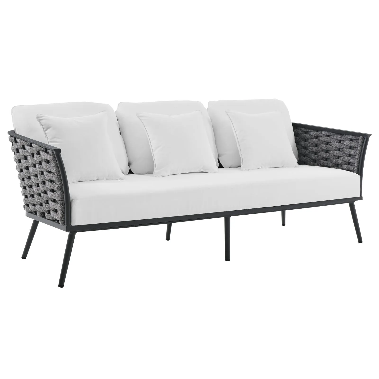 Stance 3 Piece Outdoor Patio Aluminum Sectional  Sofa Set