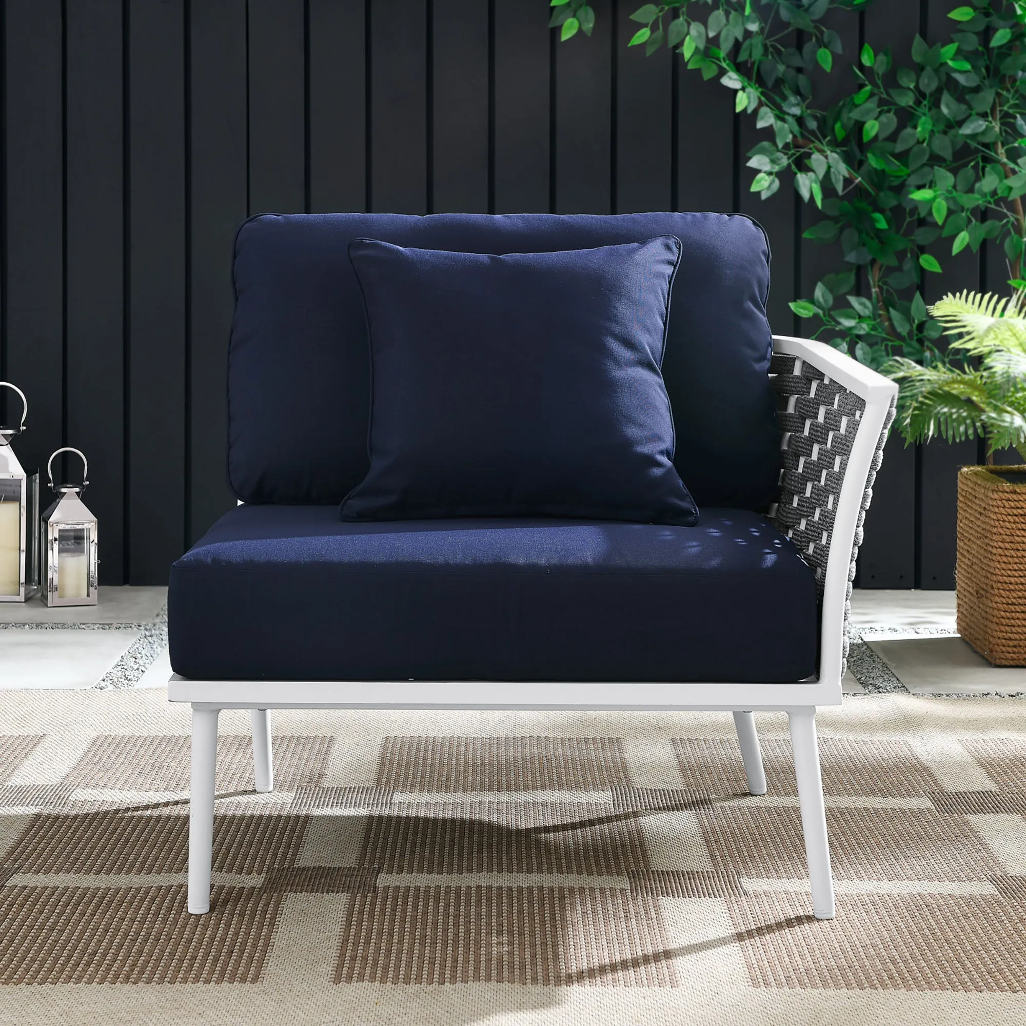Stance Outdoor Patio Aluminum Right-Facing Armchair by Modway