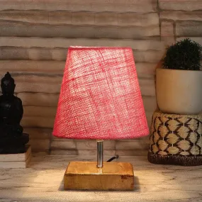 Tryda Table Lamp With Jute Shade - Pink