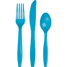 Turquoise Plastic Flatware