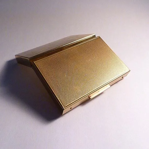Unused Elgin American musical powder box musical compact mirrors 1940s