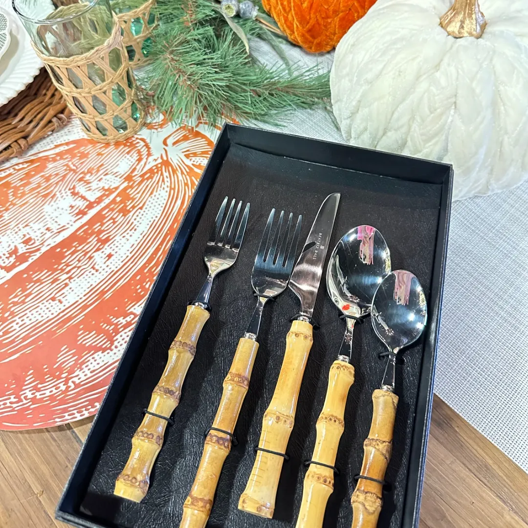 VIDA Bamboo Stainless Flatware II Set