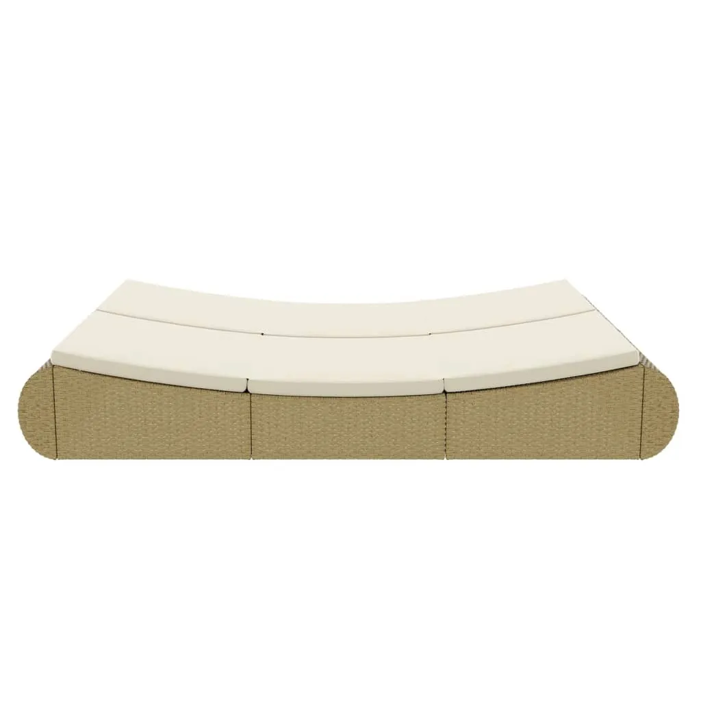 vidaXL Patio Lounge Bed Poly Rattan Beige - Stylish and Comfortable Outdoor Furniture