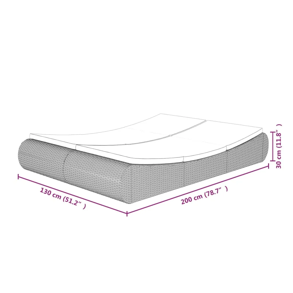 vidaXL Patio Lounge Bed Poly Rattan Beige - Stylish and Comfortable Outdoor Furniture