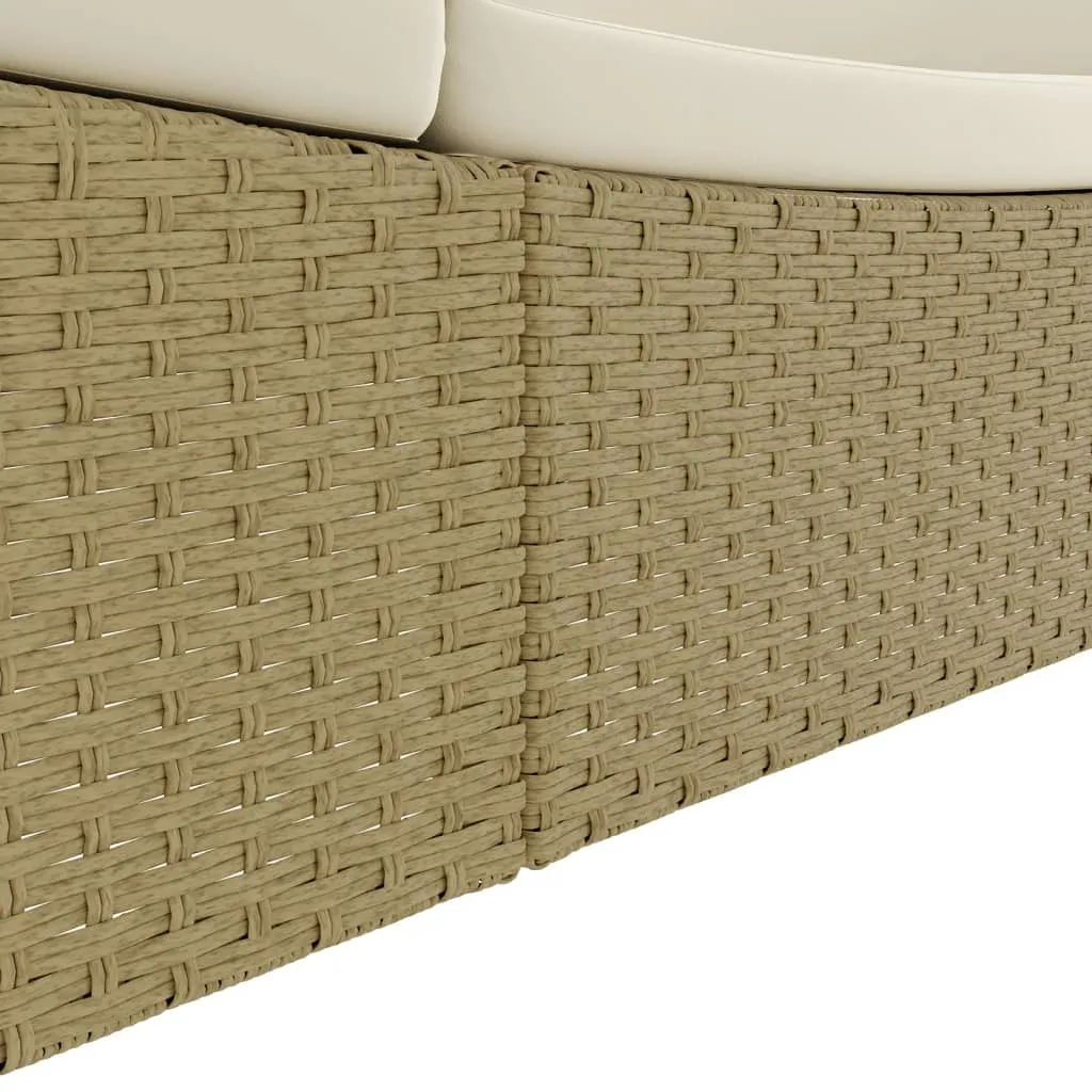 vidaXL Patio Lounge Bed Poly Rattan Beige - Stylish and Comfortable Outdoor Furniture
