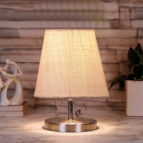 Vidro Table Lamp With Jute Shade - White