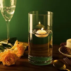 Vikram Glasswork Glass Cylinder Vase, Perfect Choice for Wedding Centerpiece, Birthday, Baby Shower, Corporate Events, Christmas Parties (20cm Tall X 10cm) Pack of 1 (Clear)