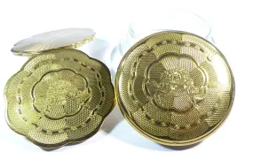 Vintage Gwenda Compact Mirror With Matching Glass Powder Bowl 1950s