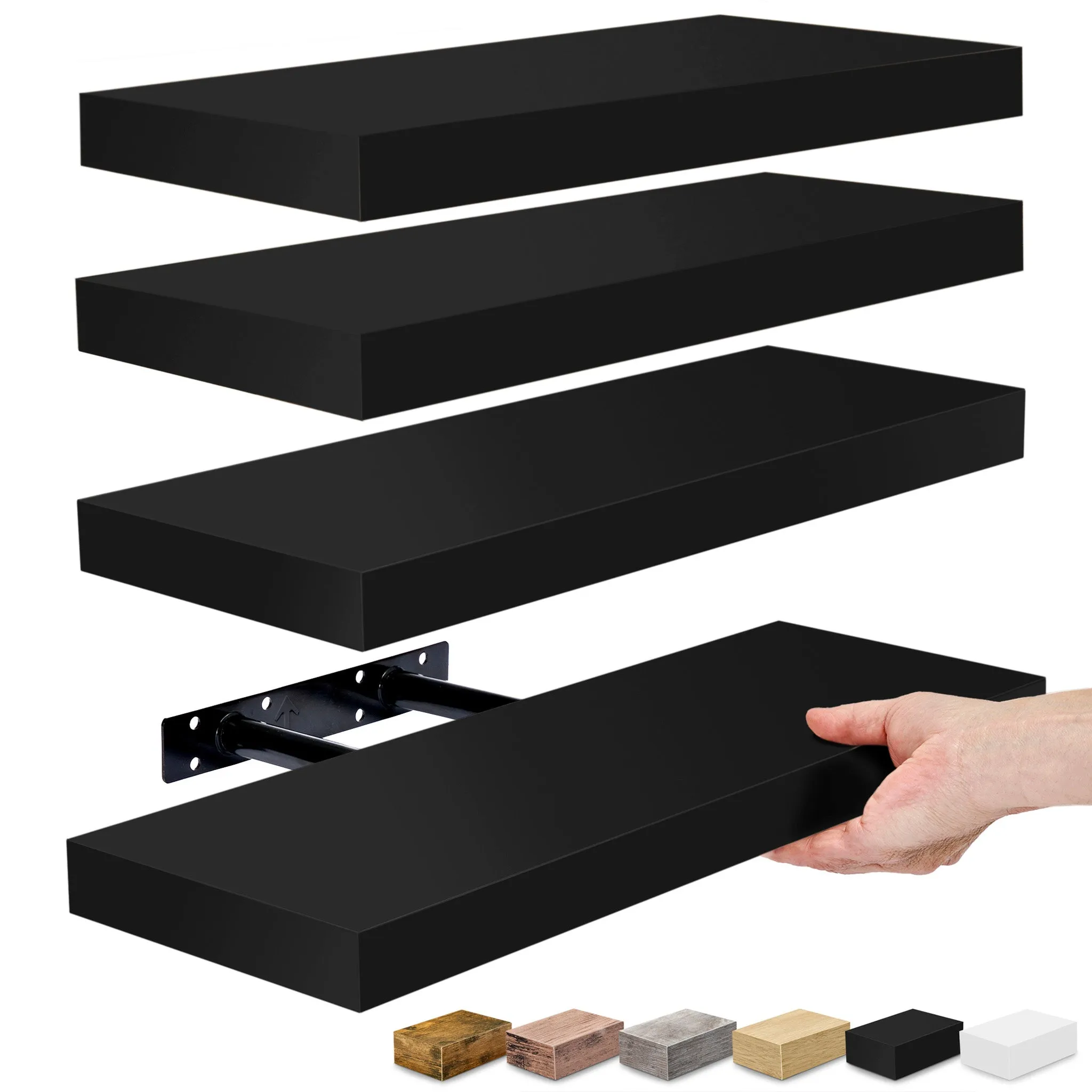 Wall Mounted Bookshelf (4 Pack)