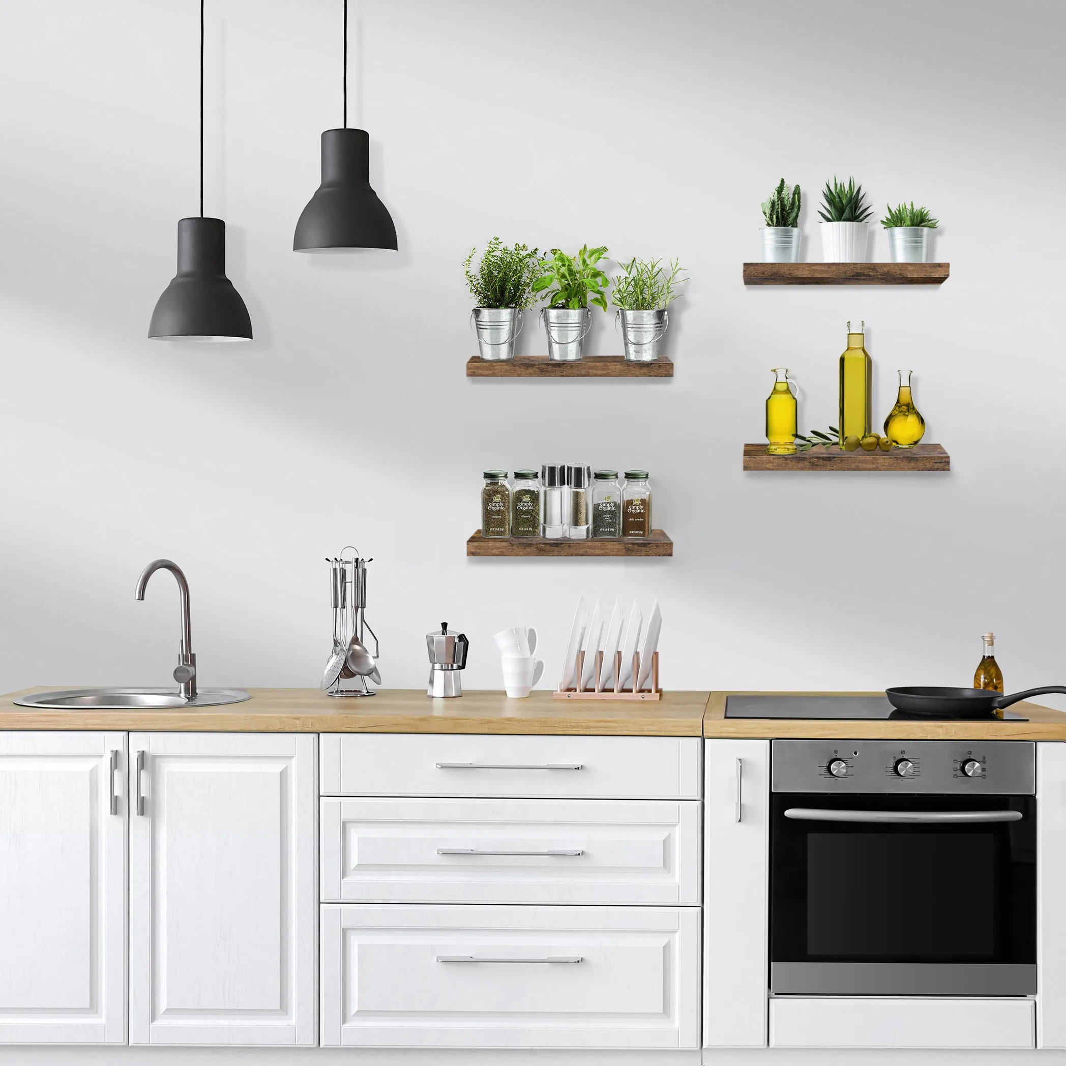 Wall Mounted Bookshelf (4 Pack)