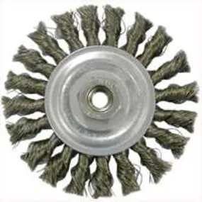 Weiler 36012 Wire Wheel Brush, 4 in Dia, 5/8-11 Arbor/Shank, Steel Bristle :EA: QUANTITY: 1