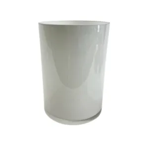 White Glass Cylinder Vase - Large